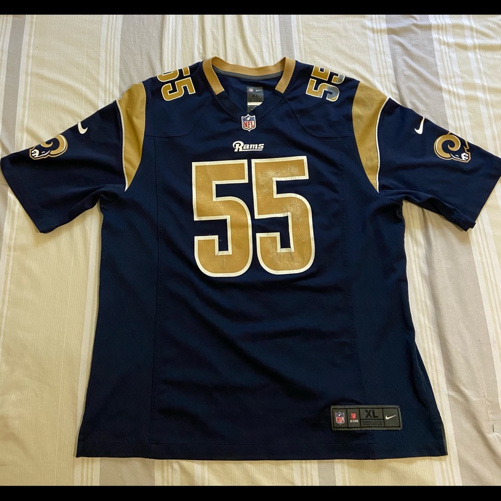 James Laurinaitis 55 Los Angeles Rams Nike On Field Mens Jersey Blue Vintage XL